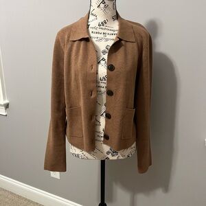 J. Crew Tan Button-Up Blazer